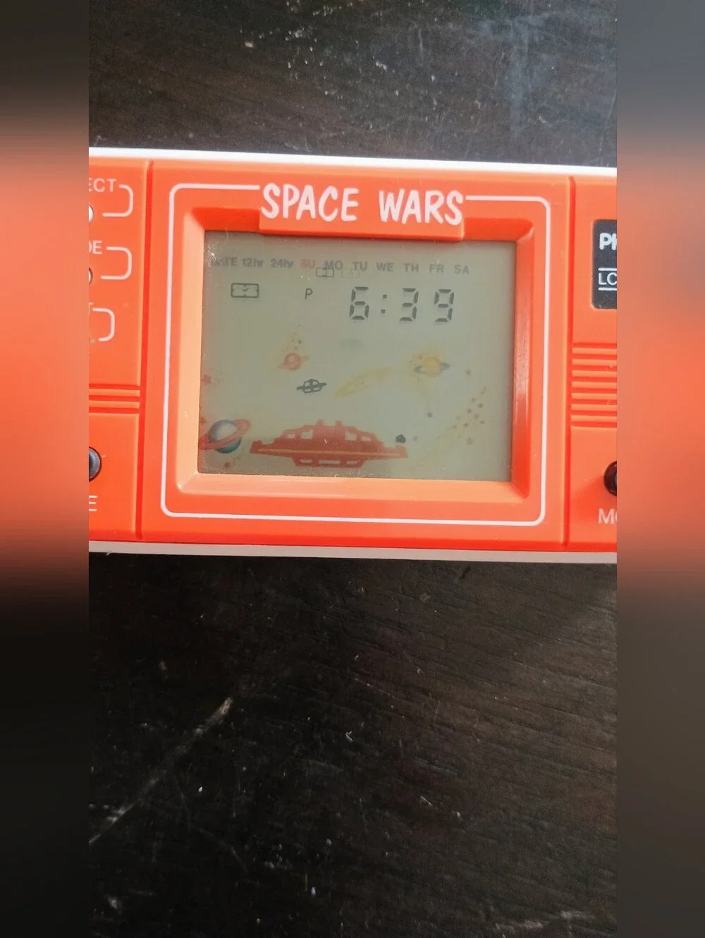 Vintage Space Wars Orange LCD Handheld Game